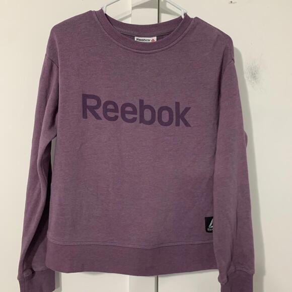 Women’s Reebok Boxy Fit XSmall Raglan Sweatshirt Purple Excellent Condition - Picture 1 of 5